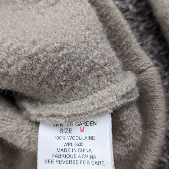 Vintage Woolrich Sweater Wool Winter Garden Floral Cardigan Womens Medium *Flaws - Picture 6 of 7